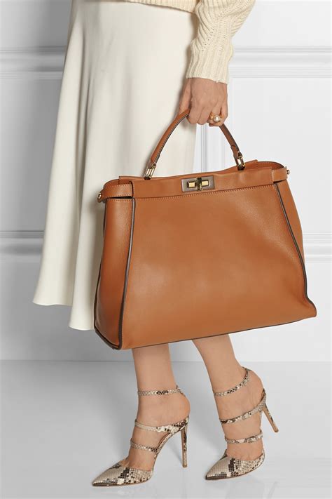 fendi extra large tote|Fendi large peekaboo tote.